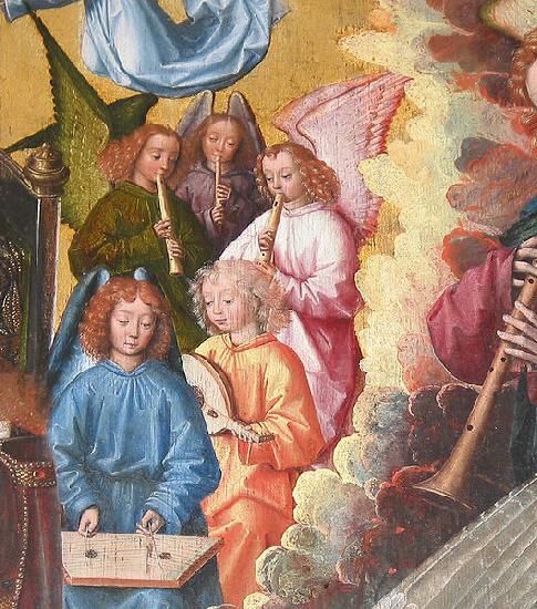unknow artist music-making angels. oil painting image